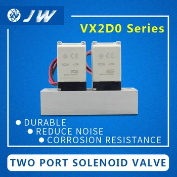 

JW Direct-acting NO Two-way Solenoid Valve Water Valve Copper VX2D0AA/BA/CA Normally Open with Base Replacing SMC