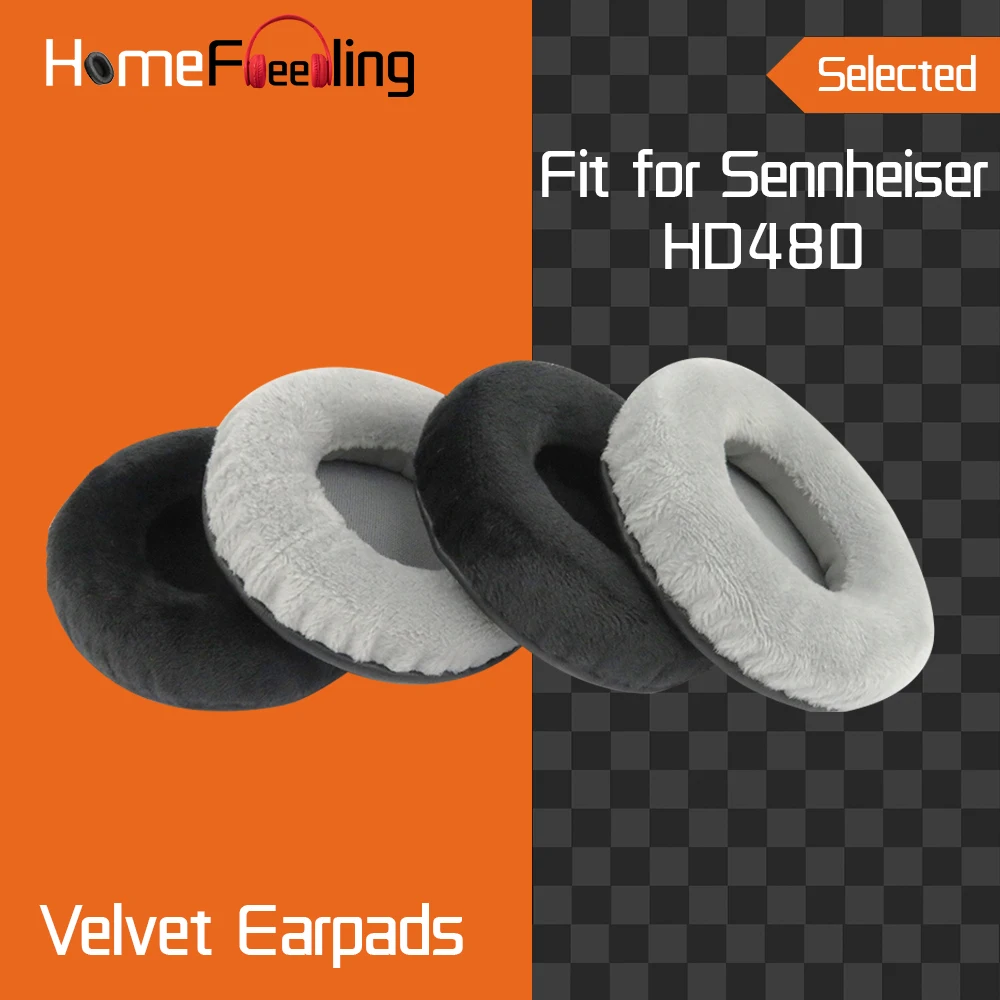 Homefeeling Earpads for Sennheiser HD480 Headphones Earpad Cushions Covers Velvet Ear Pad Replacement