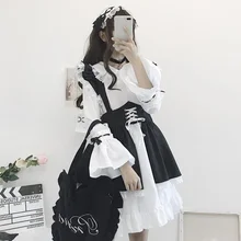 Платье в стиле Лолиты; Новинка года; милое платье в японском стиле Kawaii для девочек; кружевное платье принцессы в готическом стиле; Вечерние платья на Хэллоуин для девочек; FF2331