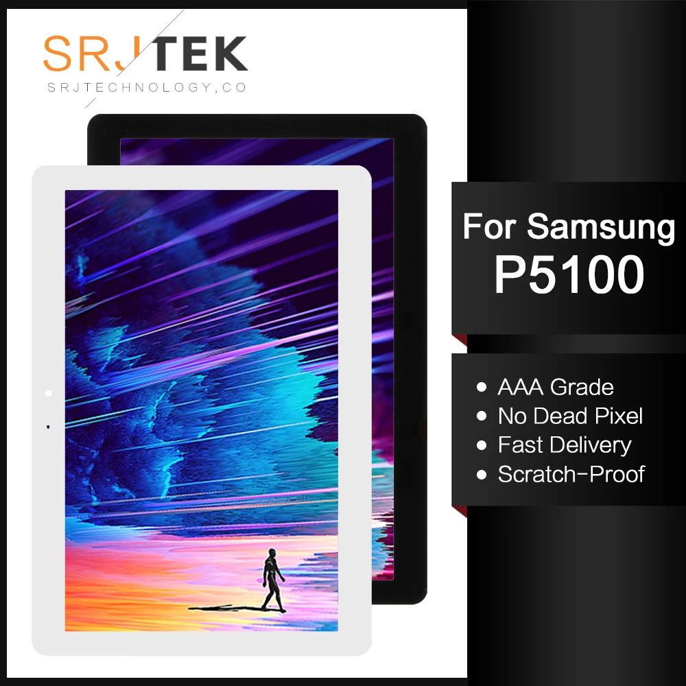 Srjtek 10 1 ''для Samsung Galaxy Tab 2 P5100 P5110 SM-P5100 SM-P5110 ЖК-дисплей Матрица сенсорный экран в