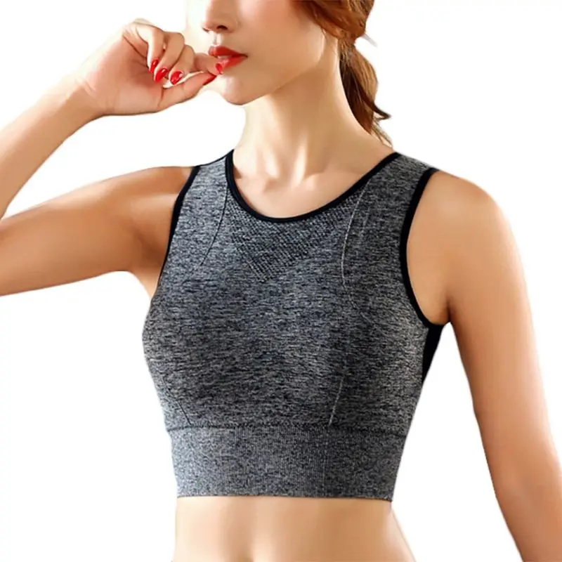 

Women Seamless High Impact with Removable Cups Workout Fitness Vest Sexy Back Cutout Activewear Underwear