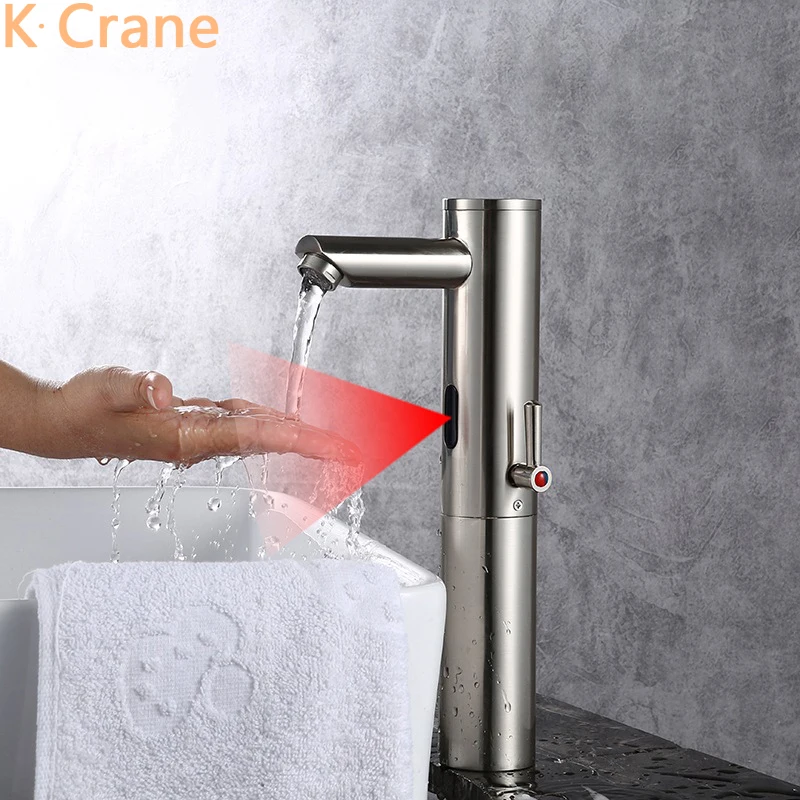 Infrared Motion Sensor Faucet Bathroom Automatic Smart Tap Hot Cold
