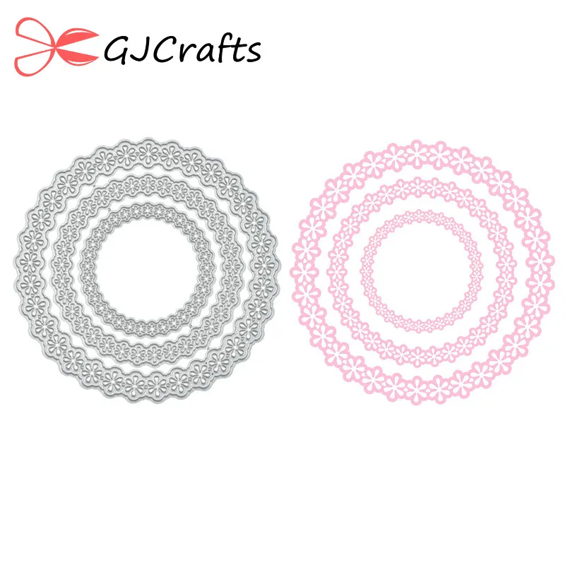 

GJCrafts Circle Dies Metal Cutting Dies New 2019 for Card Making Scrapbooking Embossing Cuts Stencil Craft Background Dies
