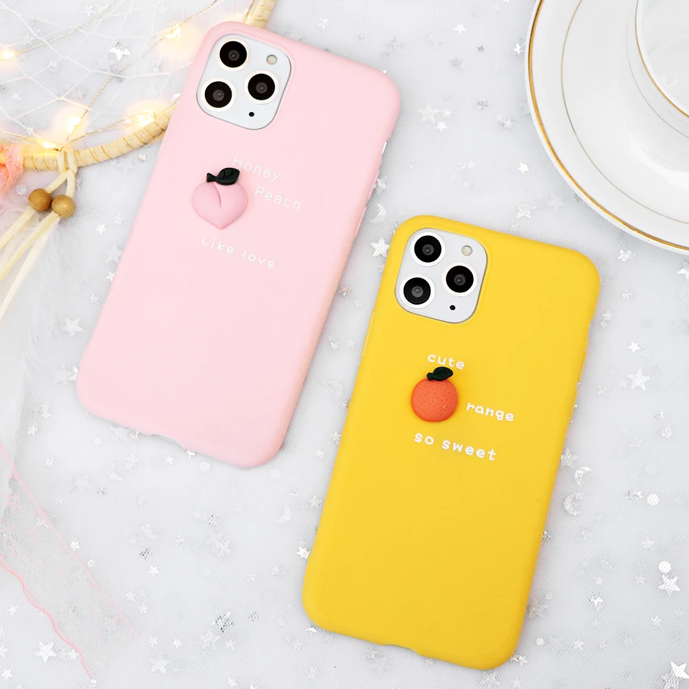 3D DIY чехол с фруктами для iphone 11 Pro XS Max XR X 5 5S, силиконовый конфетный матовый чехол для iphone 7 8 6 S 6 S Plus 7 Plus, чехол для телефона для девочки