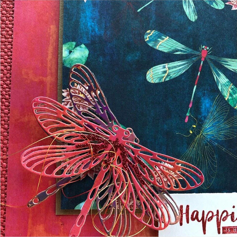 Metal cutting dies dragonfly Scrapbooking For Paper Embossing Frame