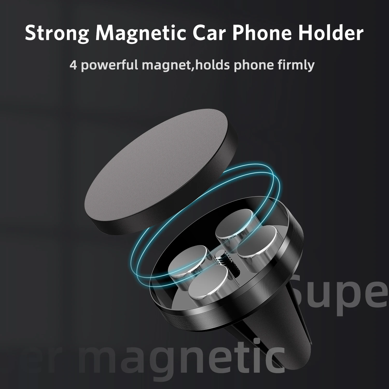GTWIN магнитный автомобильный держатель для телефона для iPhone, samsung, huawei, Xiaomi, крепление на вентиляционное отверстие в машину, Металлическая магнитная подставка, поддержка мобильного телефона