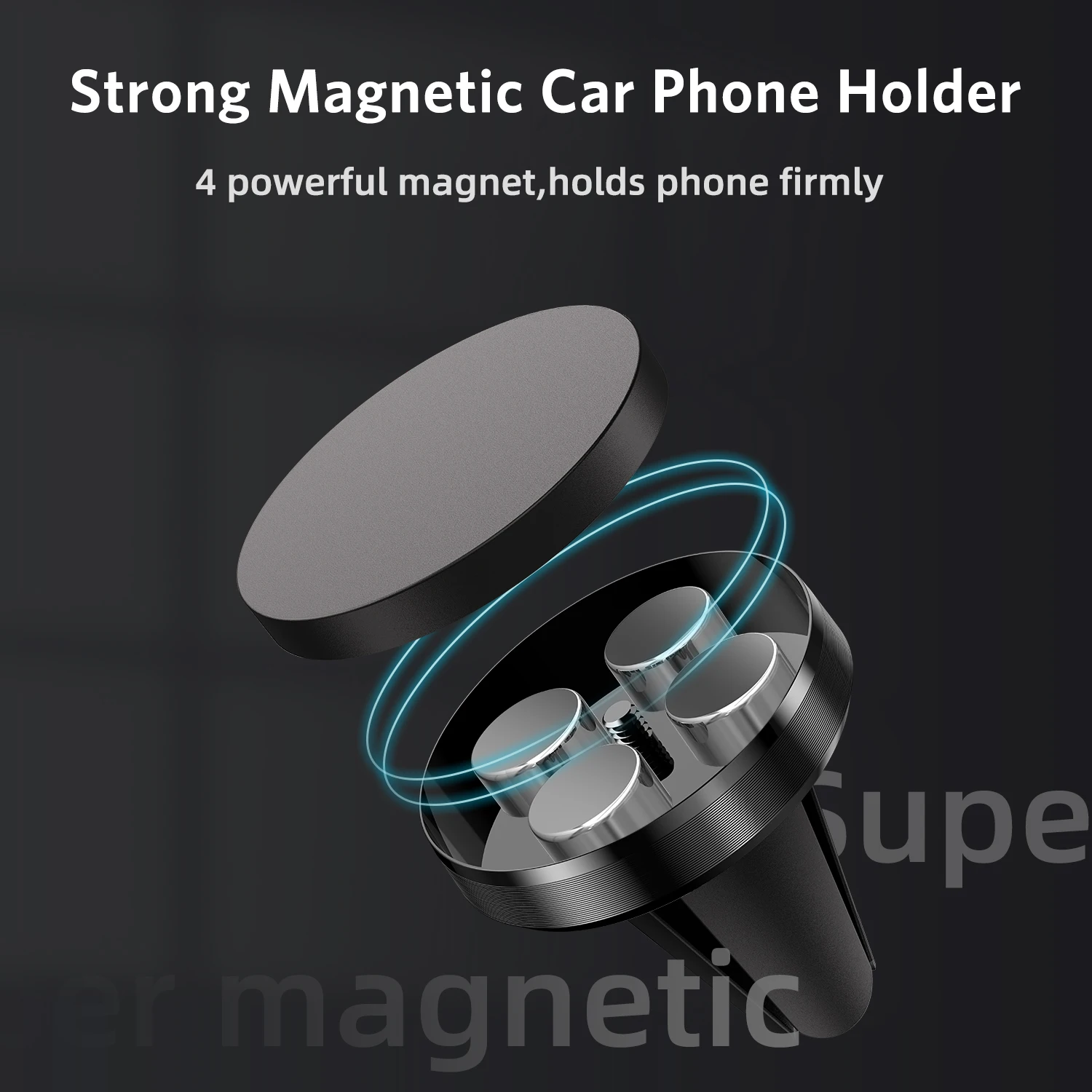 Магнитный автомобильный держатель для телефона GTWIN iPhone Samsung Huawei Xiaomi крепление на