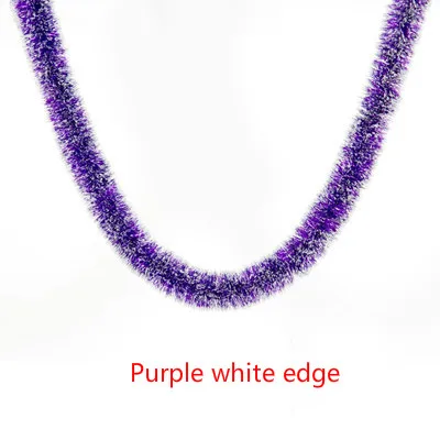 Purple white edge Рождественская гирлянда, рождественские украшения, различные стили, можно выбрать яркие Семейные Праздничные рождественские украшения - Цвет: Purple white edge