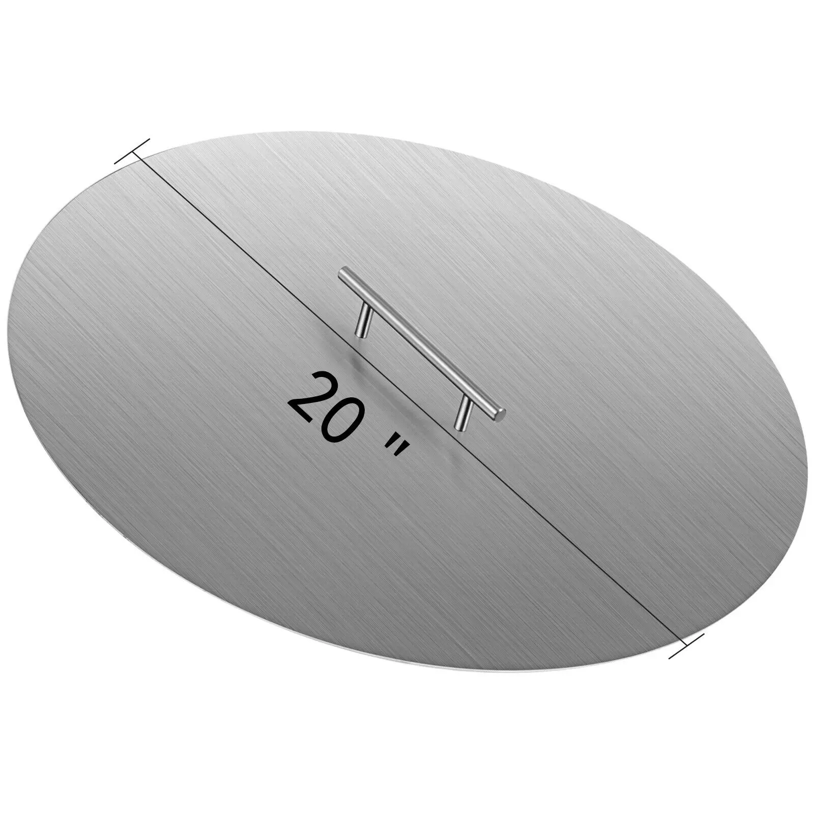 VEVOR 20 Inch Fire Pit Cover Lid Stainless Steel Durable with Convenient Handle Stylish Practical Great for Any Weather Outdoors