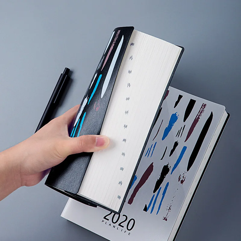

2020 Super Thick Diary Weekly Book schedule Handbook A5 Diary Notebook Memo School Student day plan one page hundred boxes