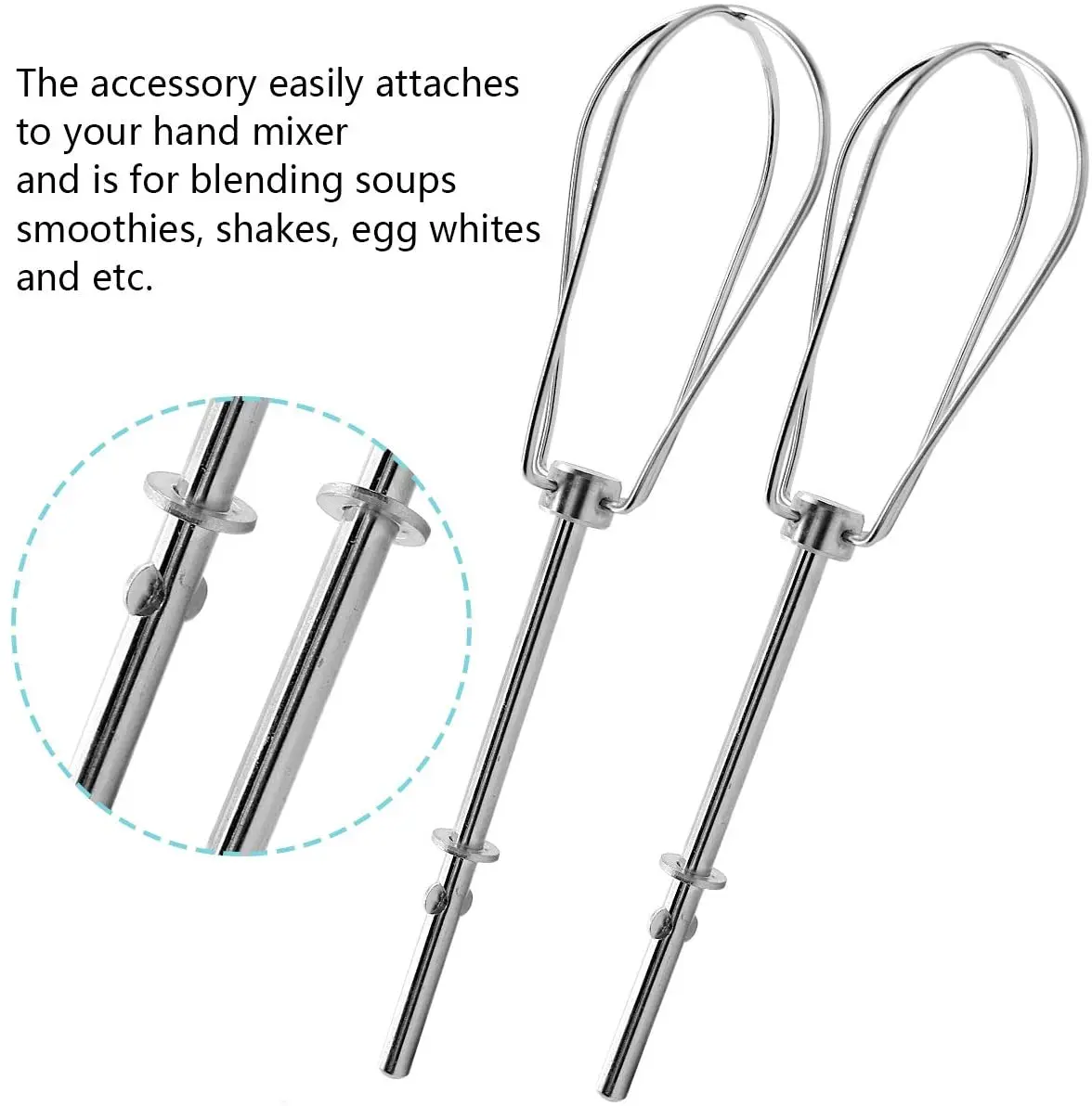 Für KitchenAid KHM2B, AP5644233, PS4082859 Wiederverwendbarer Rührhaken, Zubehör für Handmixer. – Detail 1