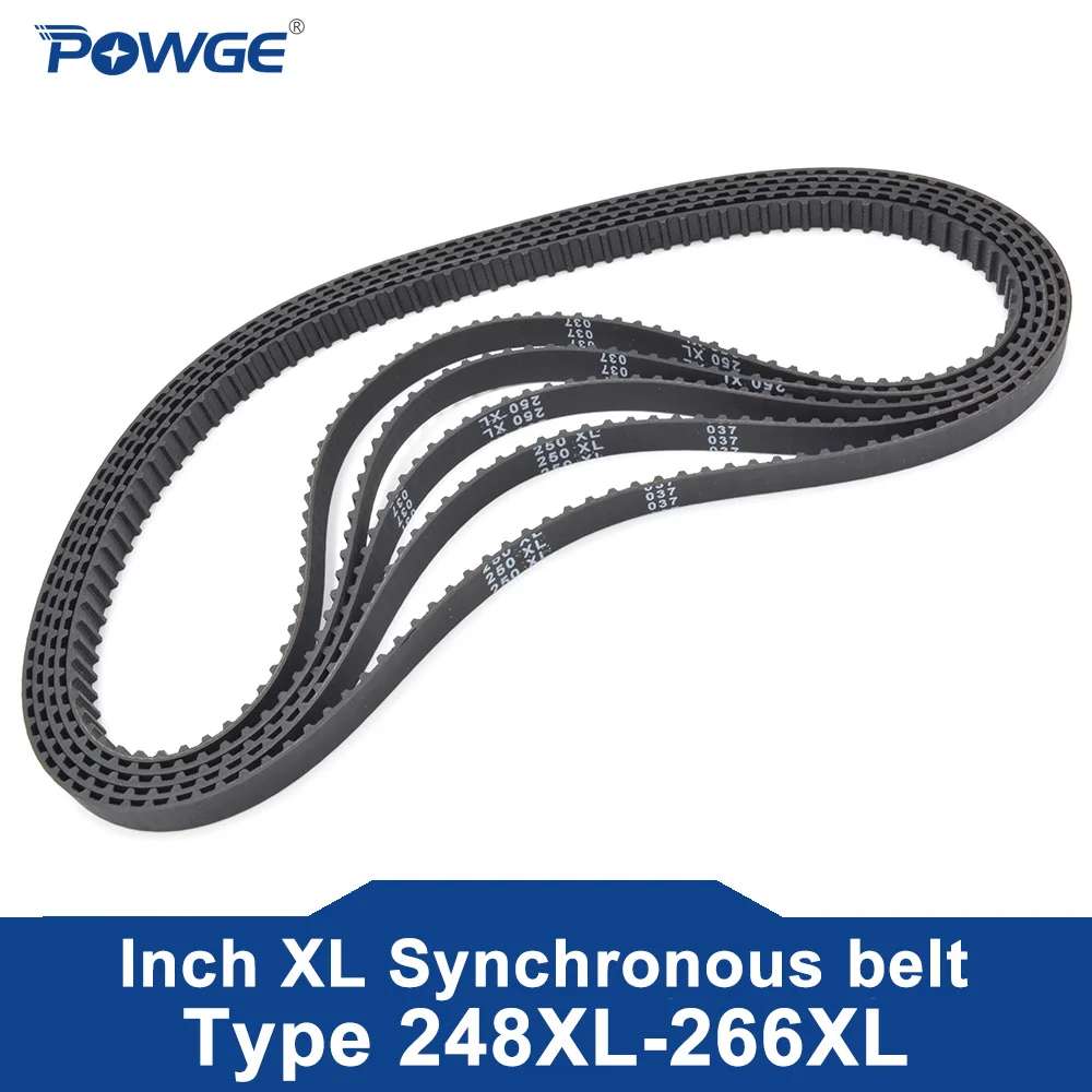 

POWGE Inch XL Timing Synchronous belt 248XL/250XL/252XL/254XL/256XL/258XL/260XL/262XL/264XL/266XL Width 025/031/037/050 Rubber