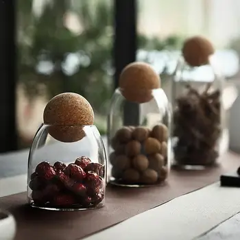 

Transparent Glass Seasoning Teapot Storage Tank Storage Bottle Home Decoration Food Container Kitchen Storage Tool
