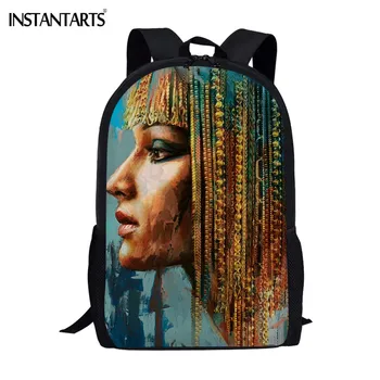 

INSTANTARTS African Spirits Design Kids Schoolbags Egyptian Culture Print Children Best Gift Back to School Big Bookbags Mochila