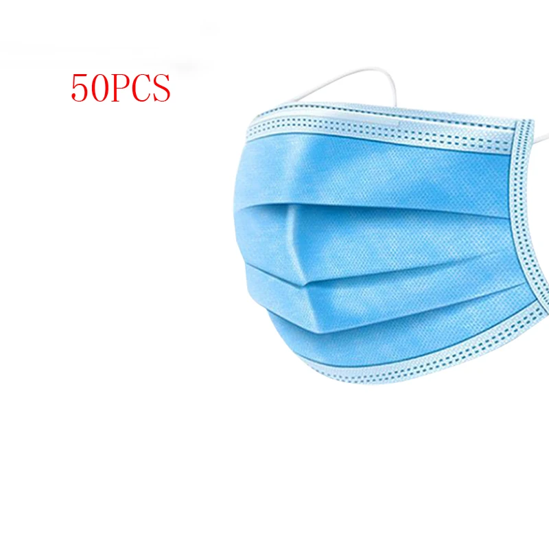 50PCS Masks Anti-Dust Dustproof Disposable Earloop Face Mouth Masks Facial Protective Cover Masks 50PCS Masks Anti-Dust Dustproof Disposable Earloop Face Mouth Masks Facial Protective Cover Masks
