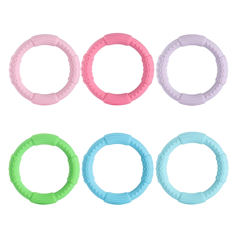 3PCS Teething Bracelet Baby Silicone Bangle Baby Kids Nursing Wristband Teether Jewelry Food Grade Silicone BPA Free