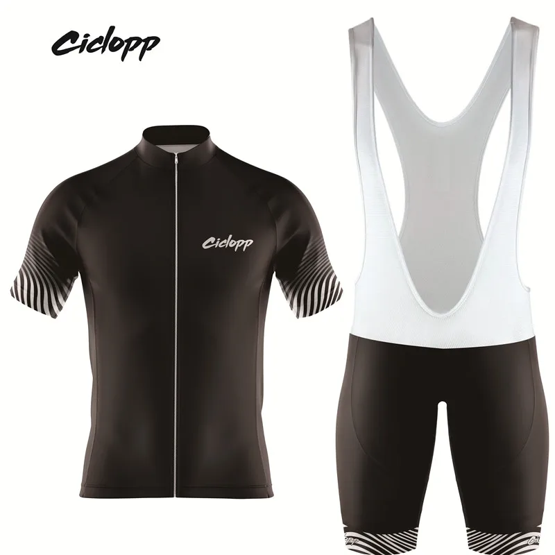 

Ciclopp black bicycle riding jacket men's summer short-sleeved quick-drying breathable gel cushion long-distance racing clothing