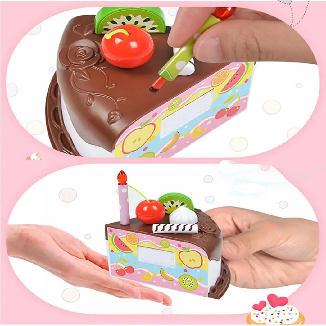 Прочный DIY Дети моделирование торт ко дню рождения как игрушка-картина для ролевых игр дома для детей от 3-х лет