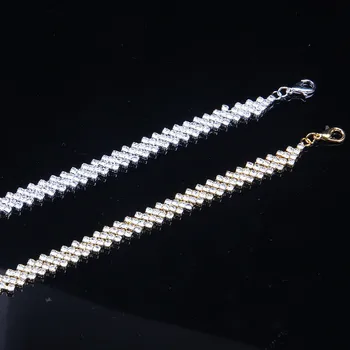 

10pcs Boho Jewelry Double Row Iced Out Chain Bracelet Christmal Gift Lucuxy Cubic Zirconia Tennis Bracelets For Women