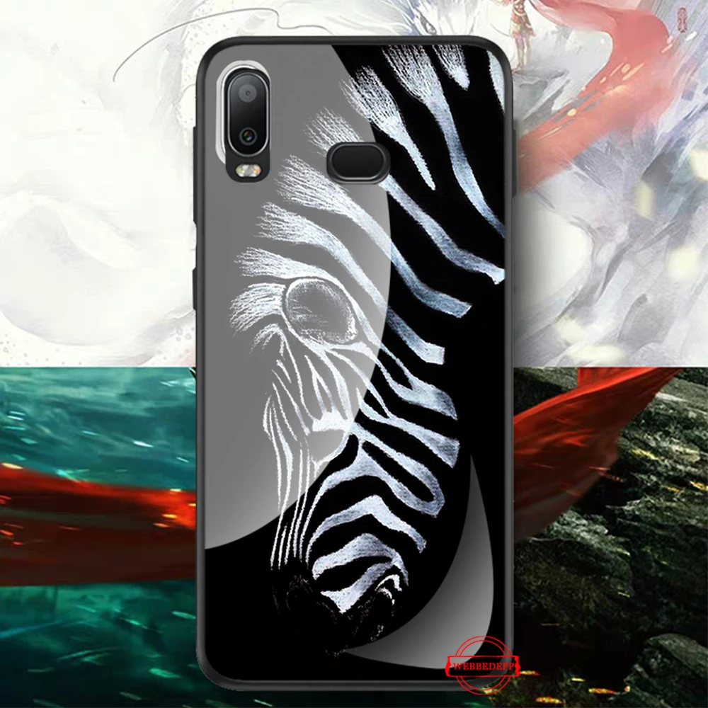 114W Зебра арт узор Стекло чехол для samsung S7 край S8 S9 S10 плюс A10 A20 A30 A40 A50 A60 A70 Note 8, 9, 10, плюс - Цвет: TG4