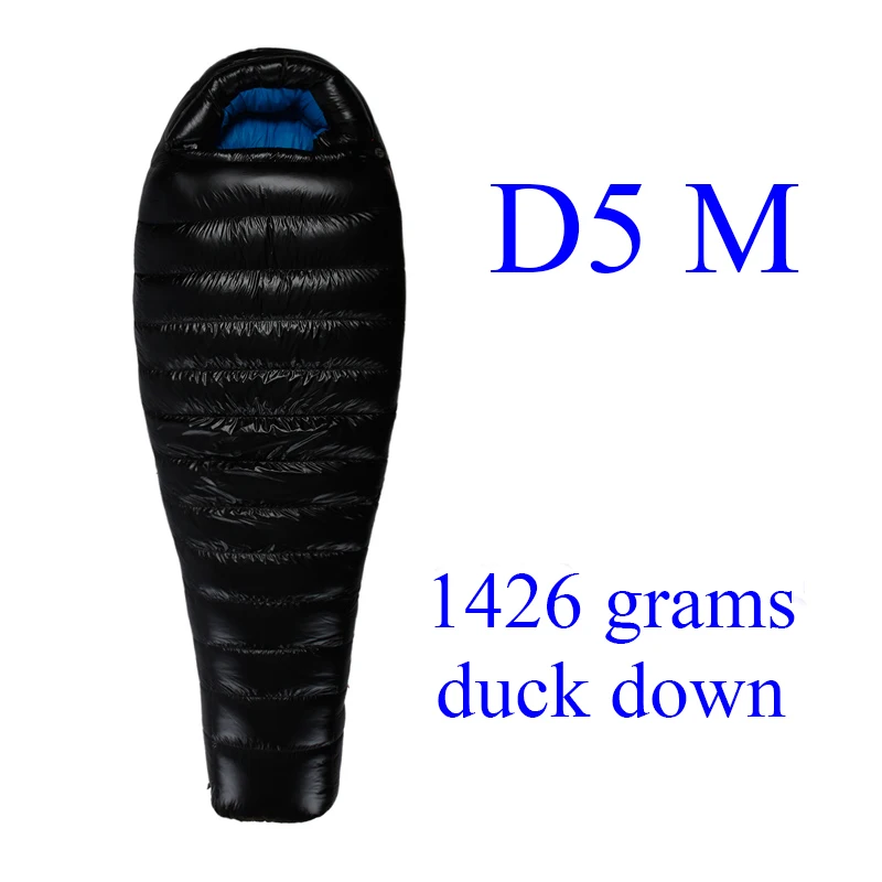 D5 M Black Aegismax D2/D3/D4/D5 открытый белый утиный пух Зимний Мумия спальный мешок UL серии - Цвет: D5 M Black