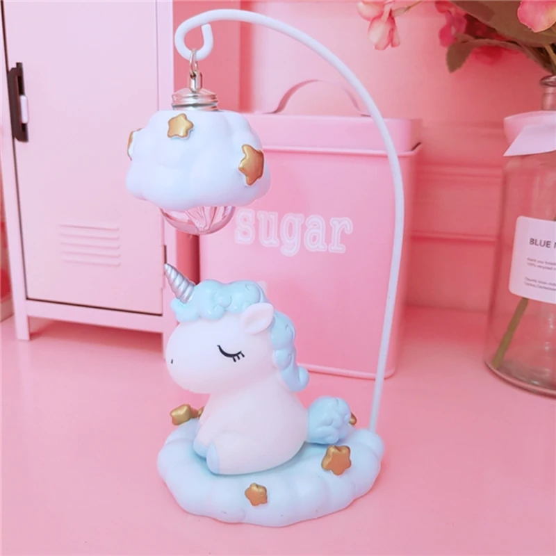  Cute Cartoon LED Night Light Home Decor Light Resin Unicorn Light Bedside Table Lamp For Baby Child - 32958767578