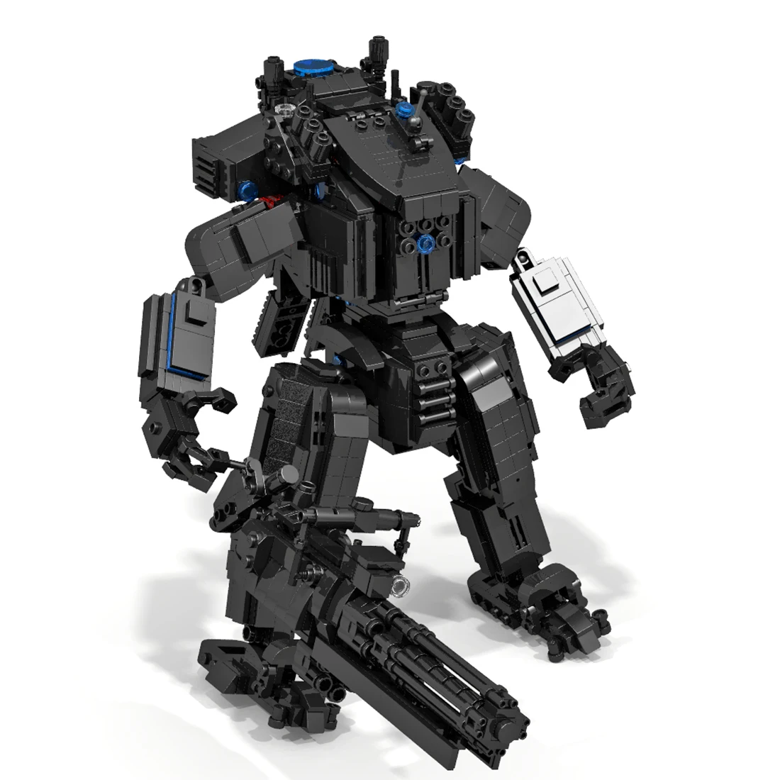 

1378Pcs STEM MOC Army Group Mecha Bricks Small Particle Building Blocks Toy Set with Predator Rotation Blaster Black