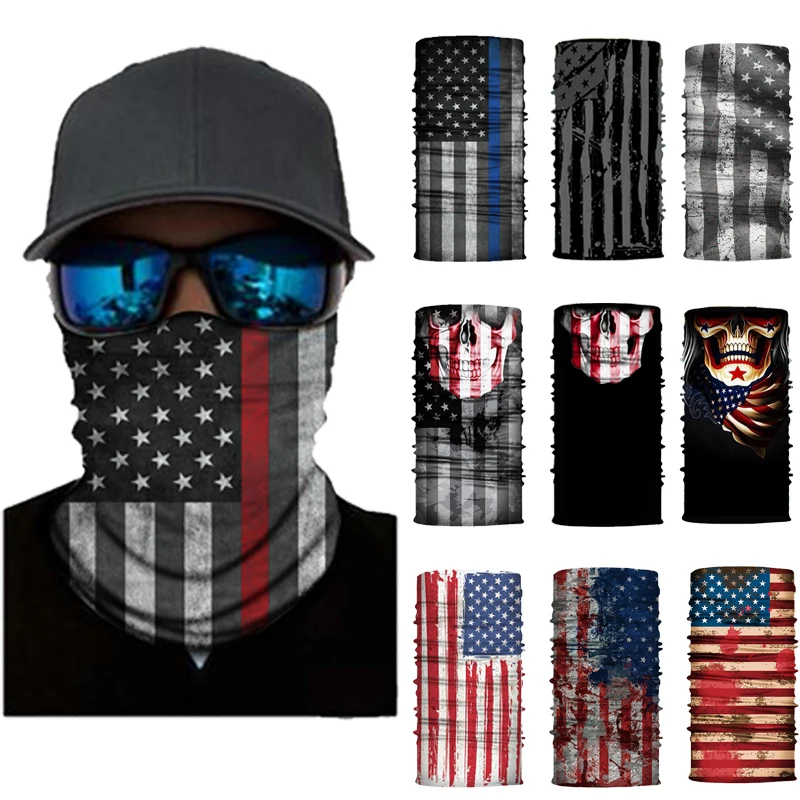 

3D National Flag Seamless Scarf Neck Gaiter Bandana Buffs Summer Sun Protective Neck Tube Ring Scarves Men Headwear Balaclava