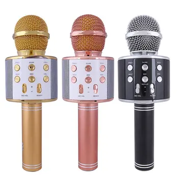 

2020 Bluetooth Karaoke Microphone Wireless Microphone Professiona Speaker Handheld Microfone Player Singing Recorder Mic