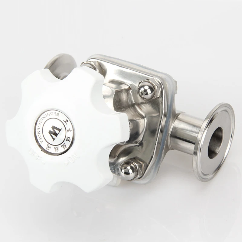 SS316L Stainless Steel Diaphragm Sanitary Valve 2-1/4" 57MM Tri Clamp Ferrule Type For Homebrew Diary Beer