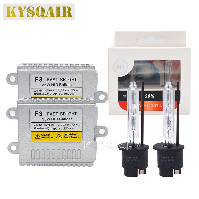 KYSQAIR AC 35W Yeaky Car Headlight Kit Xenon H7 4500K H1 5500K H11 6500K D2H H3 HB3 HB4 Yeaky Car Bulb 12V F3 Fast Start Slim Ballast