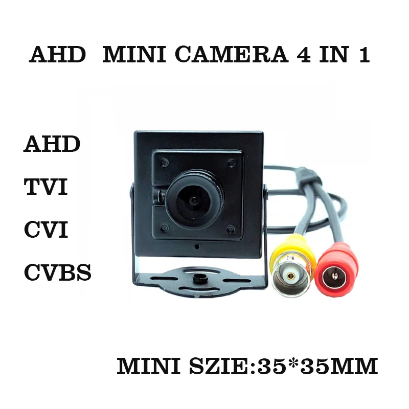 Аналоговая AHD камера 1080P CVI TVI 4 в 1 маленькая видеонаблюдения безопасности 2 Мп мини