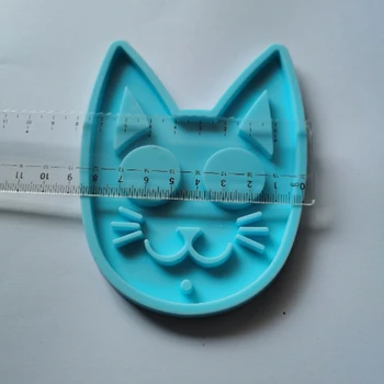 

DIY Crafts Decor Crystal Epoxy Resin Mold Cat Key Chain Casting Silicone Mould Q81D