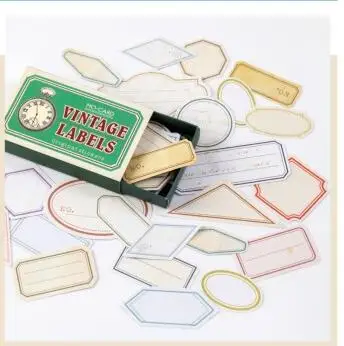 60 шт./упак. Ретро Matchbox Скрапбукинг стикер s Bullet Journal Label милый стикер этикетка канцелярские принадлежности липкая бумага школьные принадлежности - Цвет: fugubiankuang