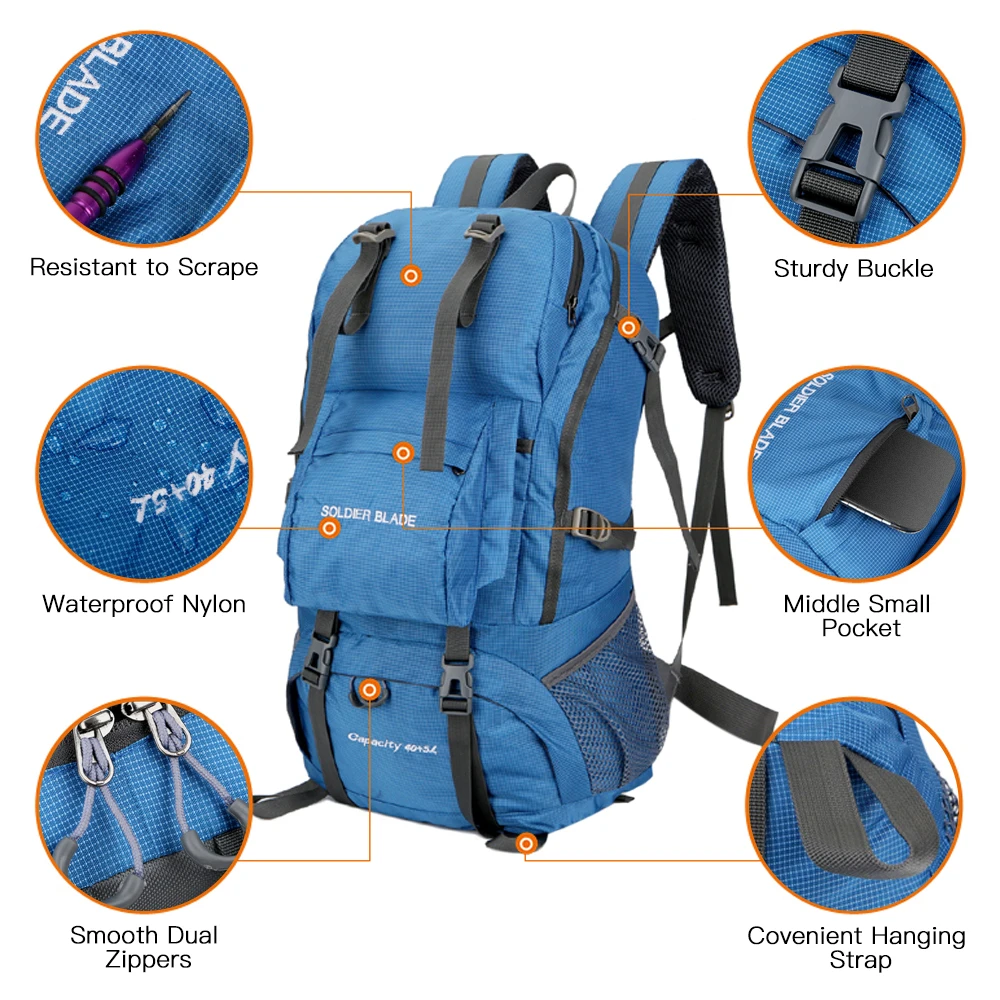 50l Backpack Pack Knapsack Outdoor Hiking | Outdoor Travel 50l Backpack ...