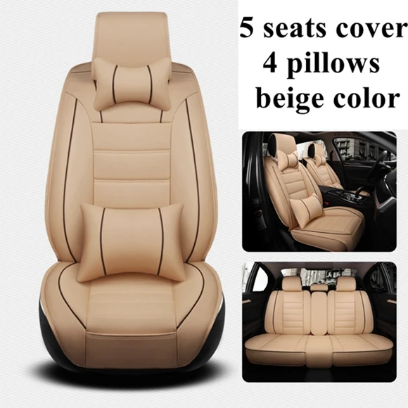 Чехол на автомобильное сиденье для Volkswagen Passat b5 b6 b7 b8 golf 4 5 6 7 tiguan Polo tiguan Touareg JETTA BORA Variant Dacia duster - Название цвета: beige luxury
