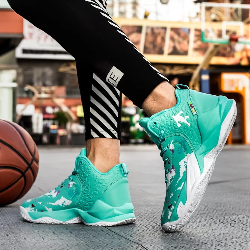 Новинка 2019 Баскетбольная обувь для мужчин и женщин спортивные ботинки с высоким