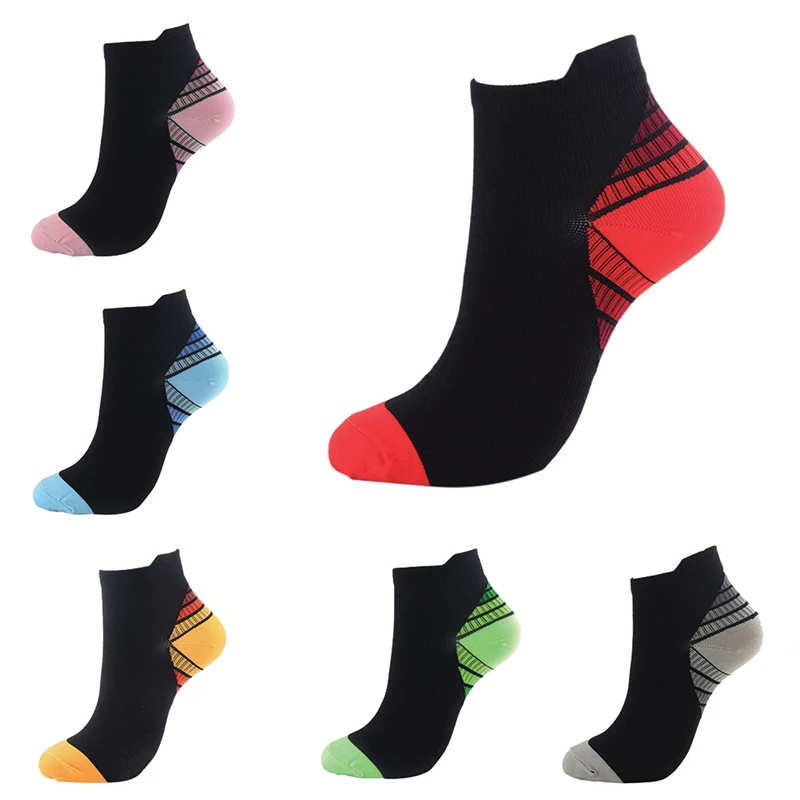 Compression Socks Athletic Medical for Men Women Low Cut Running Travel Gym Cycling Plantar Fasciitis Arch Support | Спорт и