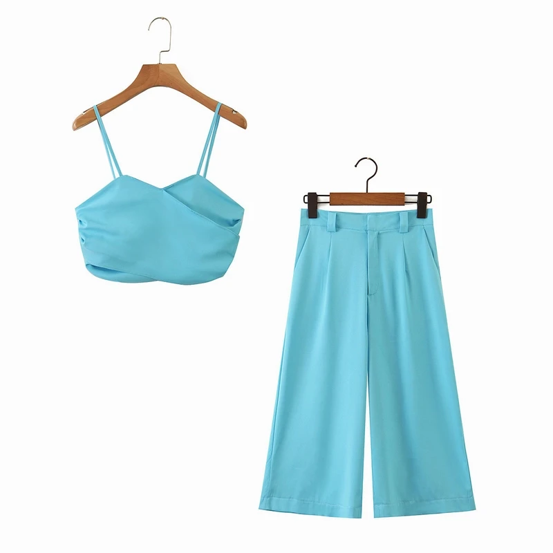 Women Camis Bra and Capri Summer 2020 New Fashion Female 2 Pieces Set Women Camis Bra and Capri Summer 2020 New Fashion Female 2 Pieces Set