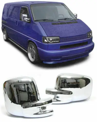 Matt Black Wing Mirror Covers VW Transporter T4 Caravelle Multivan 1990-2003