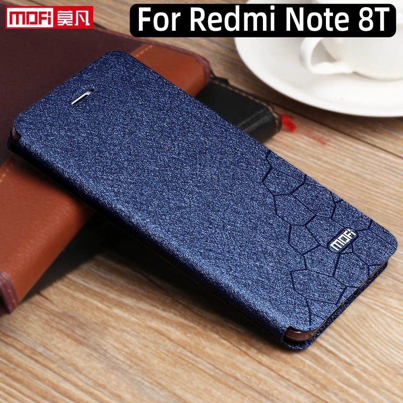Флип чехол для xiaomi redmi note 8 t кожаный Note T оригинальный силиконовый с подставкой