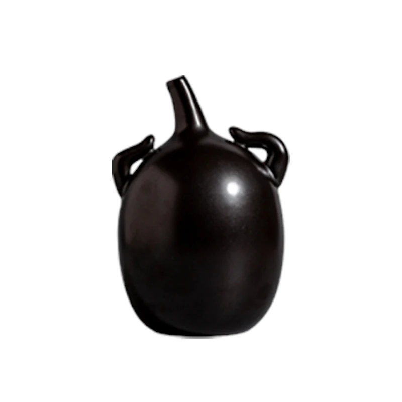 Современная креативная керамическая ваза, черно-белая фарфоровая ваза Цзиндэчжэнь, сухие цветочные ремесла, украшения, свадебное украшение для дома