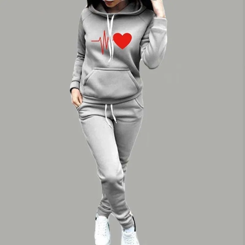 Koop Vrouwen Trainingspak Hoodies 2 Delige Set Sweatshirt + Broek Vrouwen Sport Pak Lente En Herfst Sportkleding