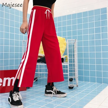 

Trousers Women Casual Loose Plus Size Drawstring Harajuku High Waist Pants Womens Sweatpants Breathable Hot Sale Wide Leg Pant