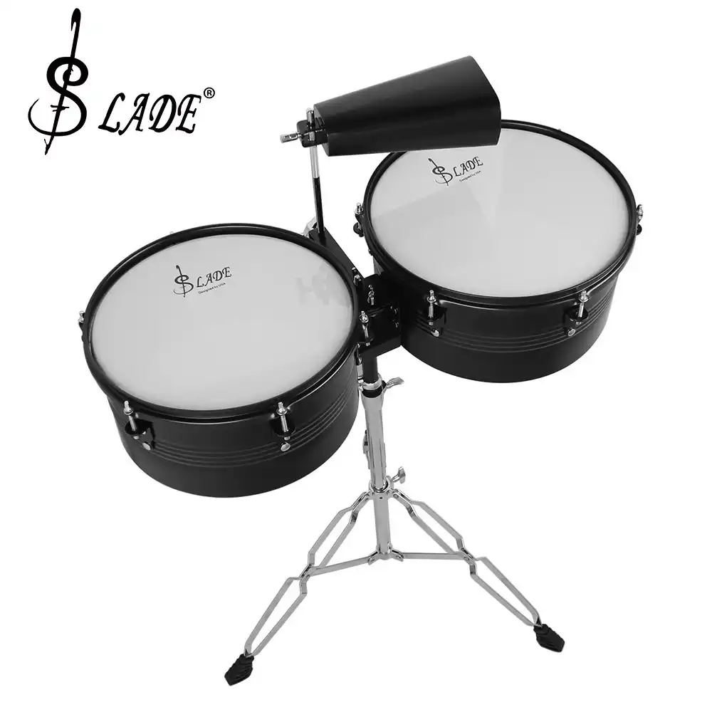 ラテンパーカッション 13 14 Timbales ドラムセットスタンドとカウベル ドラム Aliexpress