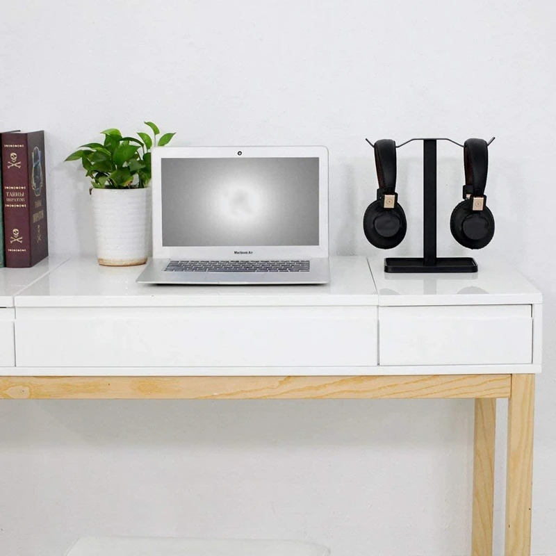 Earphone Holder Portable Acrylic Double Earphone Holder with Stable Base Suitable for All Kinds of Earphones
