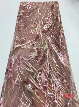 

sequins lace Fabric JIANXI.C-104705 Beautiful French Lace fabric Soft African Tulle net Lace with Embroidery