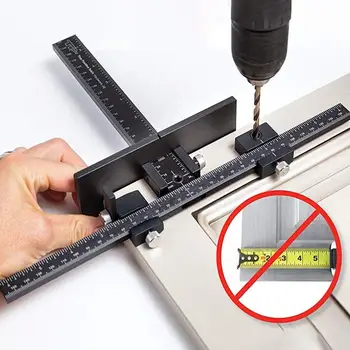 

Wardrobe Cabinet Door Handle Knob Drilling Punch Locator Jig Woodworking Tool