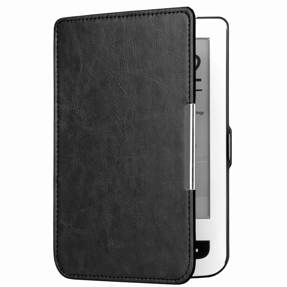 1pc Защитная оболочка для Pocketbook Basic Touch Lux 2 614/624/626 Pocketbook 626 плюс из искусственной кожи читалка чехол - Цвет: Черный