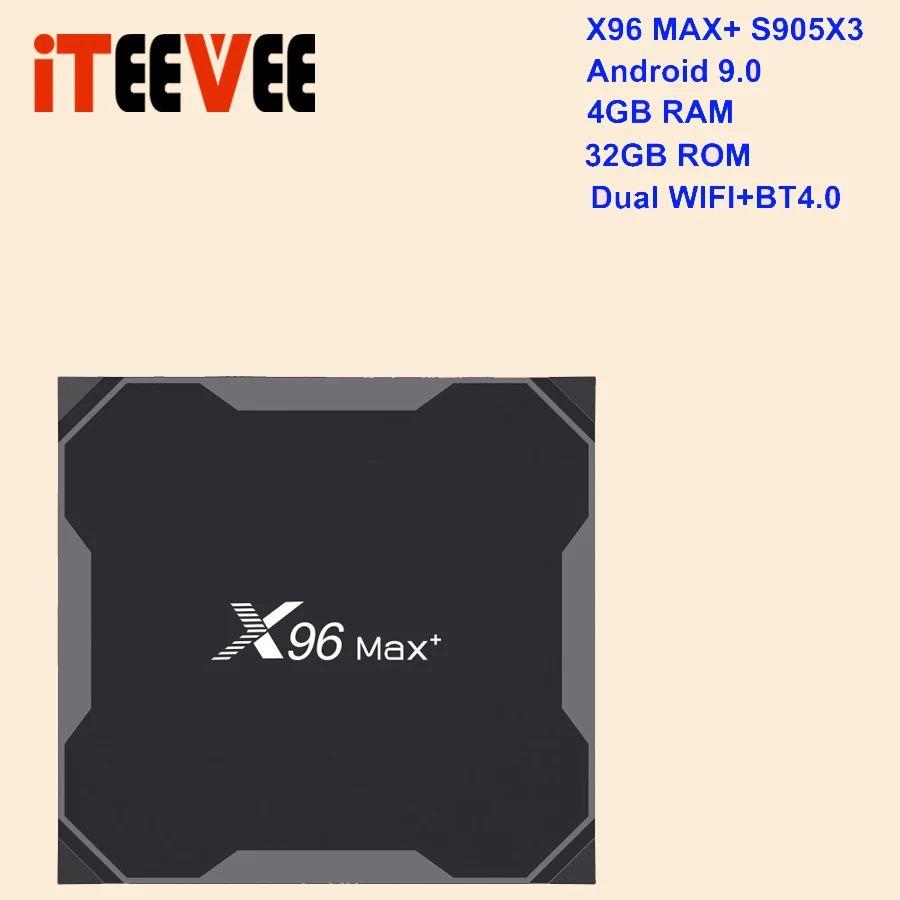 4GB 32GB X96 max plus Smart tv Box Android9.0 четырехъядерный процессор Amlogic S905X3 4 ГБ 32 ГБ 64 Гб 2,4G и 5,0G WIIF BT4.0 1000M 8K HD телеприставка Netflix - Цвет: 4GB 32GB